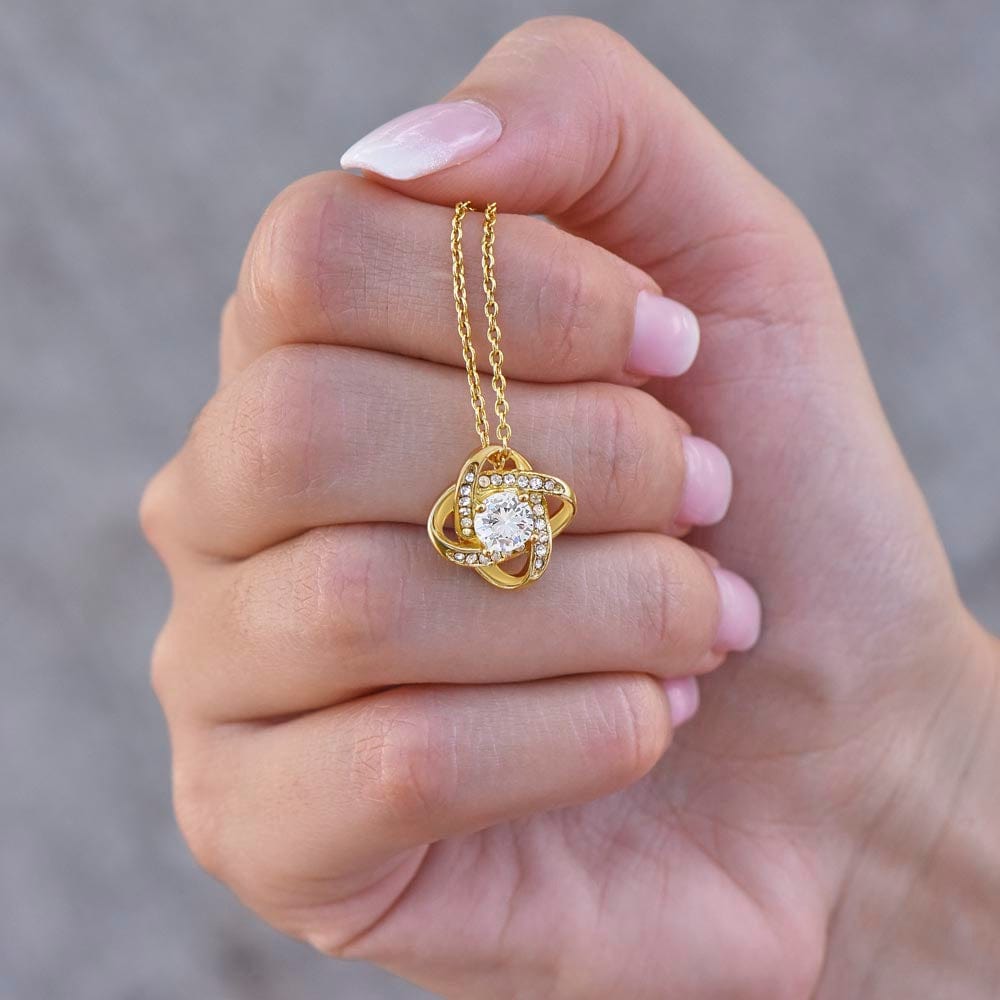 To My Beautiful Granddaughter - Love & Light - Love Knot Necklace  - WH
