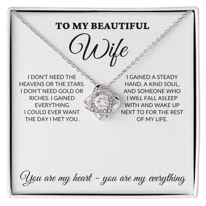 My Beautiful Wife - Kind Soul - Love Knot Necklace - WH