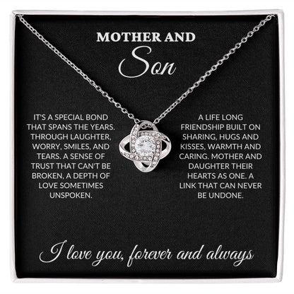 Mother & Son - Special Bond - Love Knot Necklace - BK