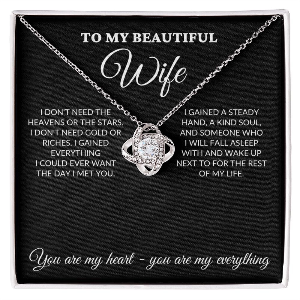 My Beautiful Wife - Kind Soul - Love Knot Necklace - BK