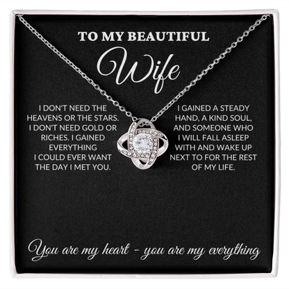 My Beautiful Wife - Kind Soul - Love Knot Necklace - BK