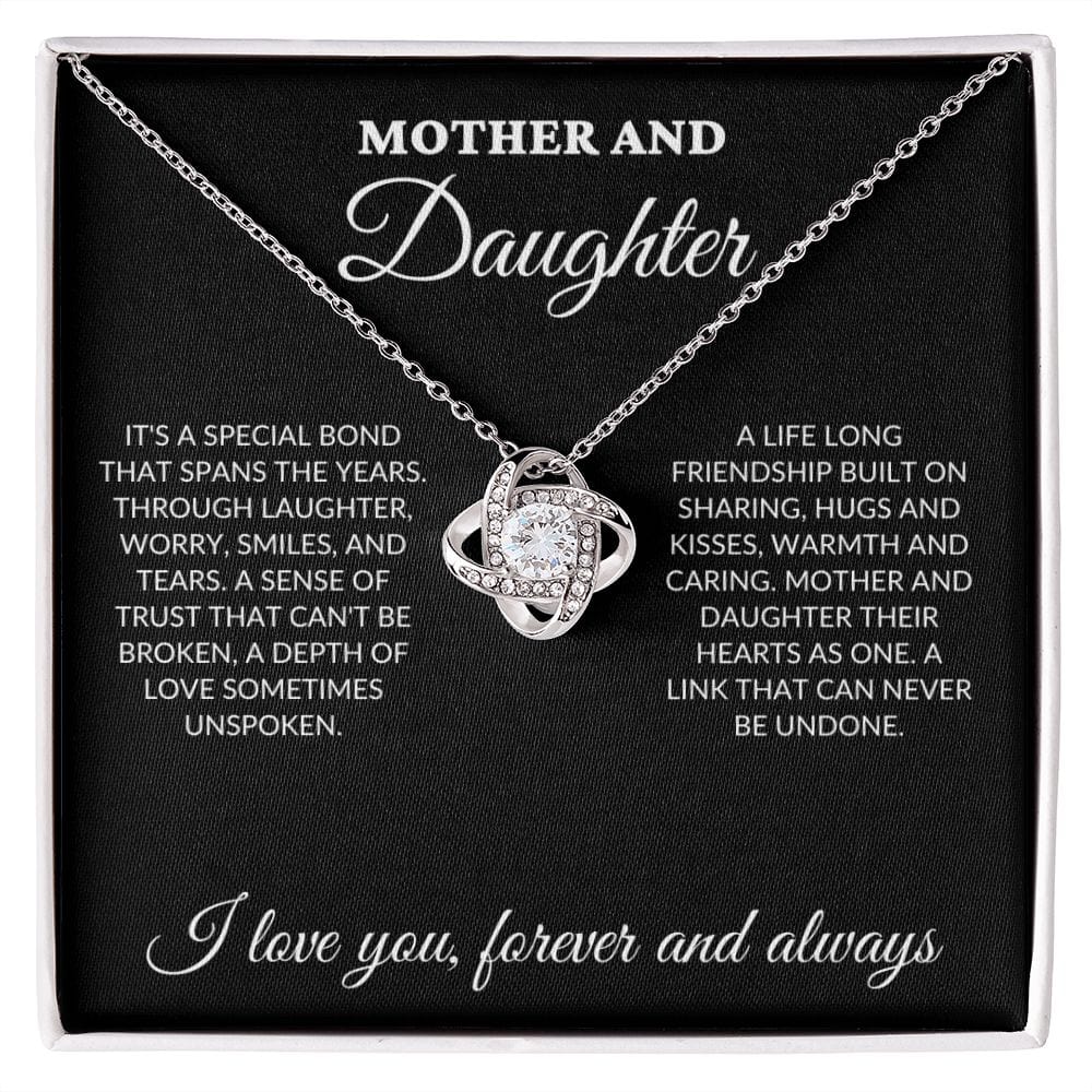 Mother & Daughter - Special Bond - Love Knot Necklace - BK