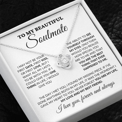 To My Beautiful Soulmate - You Are My Life - Love Knot Necklace - WH