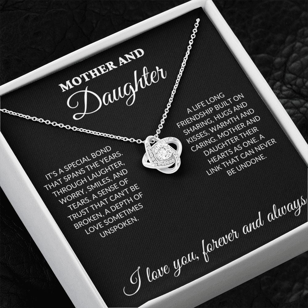 Mother & Daughter - Special Bond - Love Knot Necklace - BK