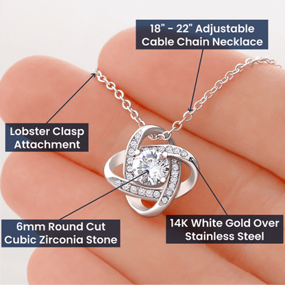 To My Beautiful Granddaughter - Love & Light - Love Knot Necklace  - WH