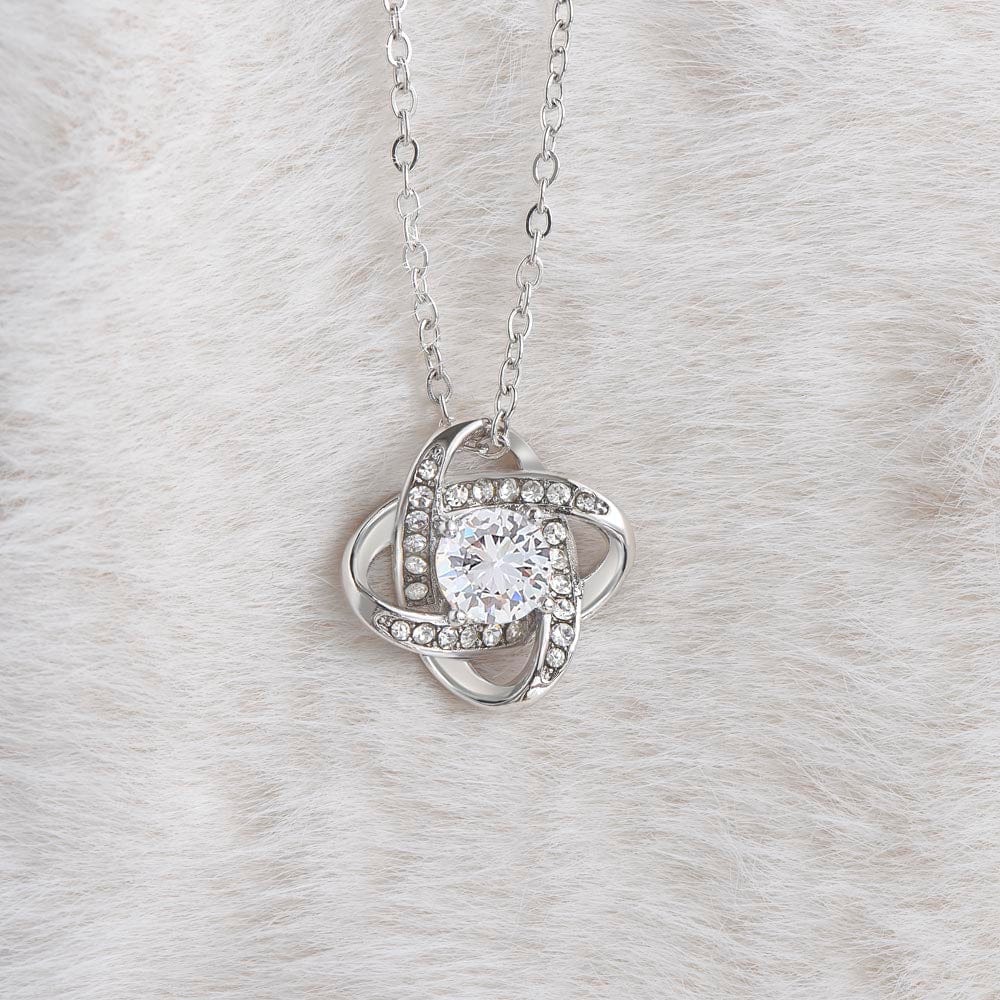 To My Beautiful Soulmate - Holds My Heart - Love Knot Necklace - BK