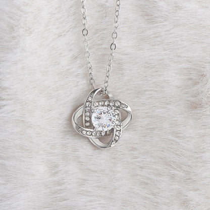 To My Beautiful Soulmate - Holds My Heart - Love Knot Necklace - BK