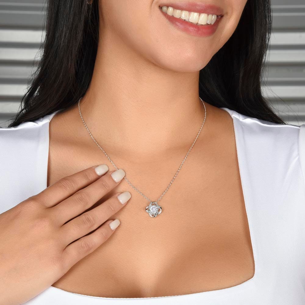 To My Beautiful Granddaughter - Love & Light - Love Knot Necklace  - WH
